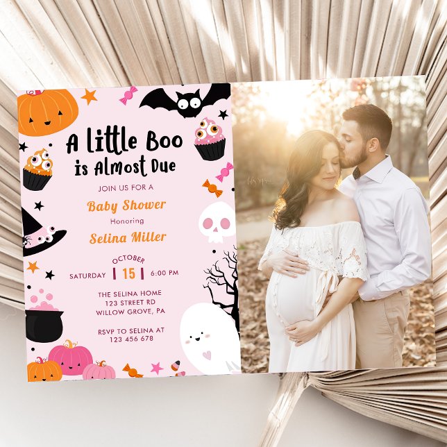 Boo Baby Shower Our Little Boo Is Almost Due  Invitation (Creator Uploaded)