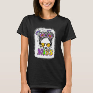 Boo Back To School Little Miss Messy Bun Girls Kid T-Shirt