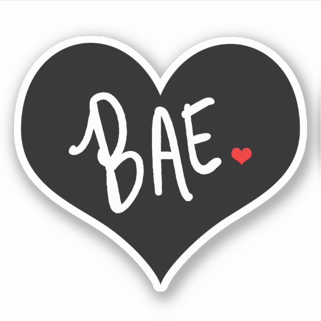 Boo Bae Black Heart Sticker (Front)