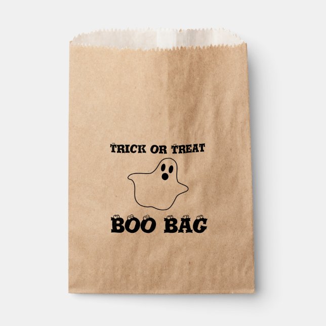 Boo Bag Halloween Kraft Favour Bag (Front)