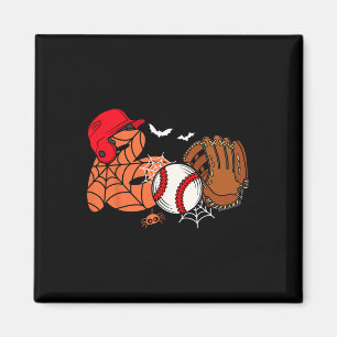 Boo Baseball Halloween Player Catcher Pitcher Spoo Magnet