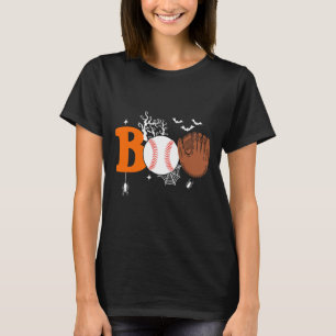 Boo Baseball Halloween Spooky Halloween Baseball P T-Shirt