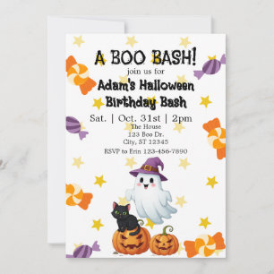 Boo Bash, Halloween Birthday Invitation