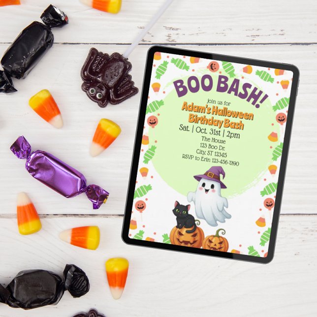 Boo Bash, Halloween Birthday Invitation (Creator Uploaded)
