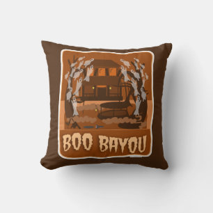 Boo Bayou Haunted Halloween Spooky Art Cushion
