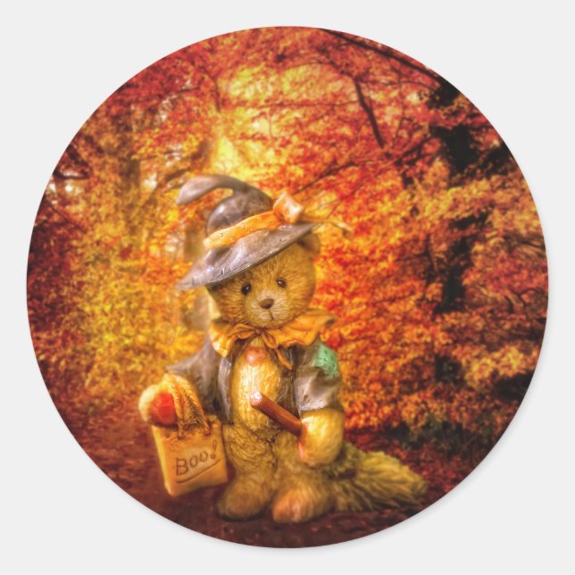 Boo Bear Classic Round Sticker (Front)