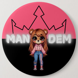 Boo Bear - Mandem Collection -SVBK- SILVERBCKK TTV 6 Cm Round Badge