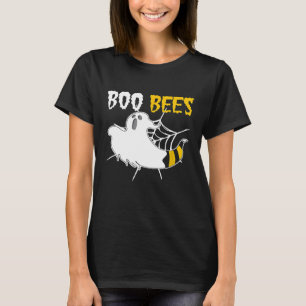 Boo Bee Ghost Beekeeper Halloween Spooky Trick Or  T-Shirt