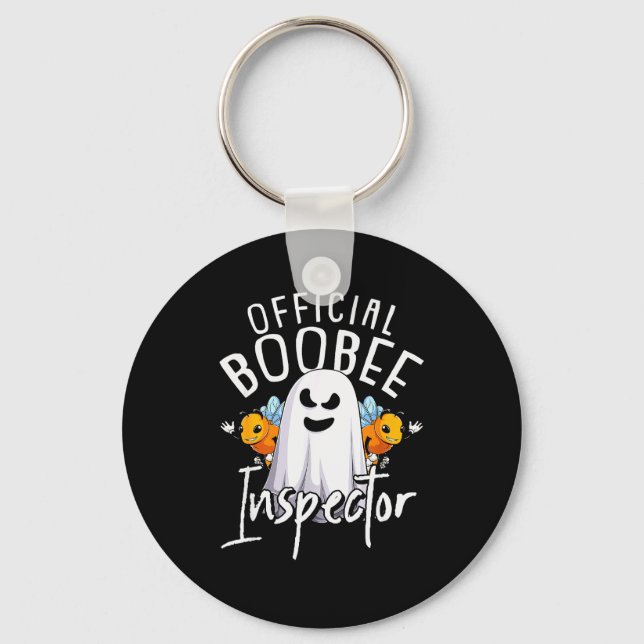 Boo-bee Inspector Lazy Diy Halloween Costume Funny Key Ring (Front)