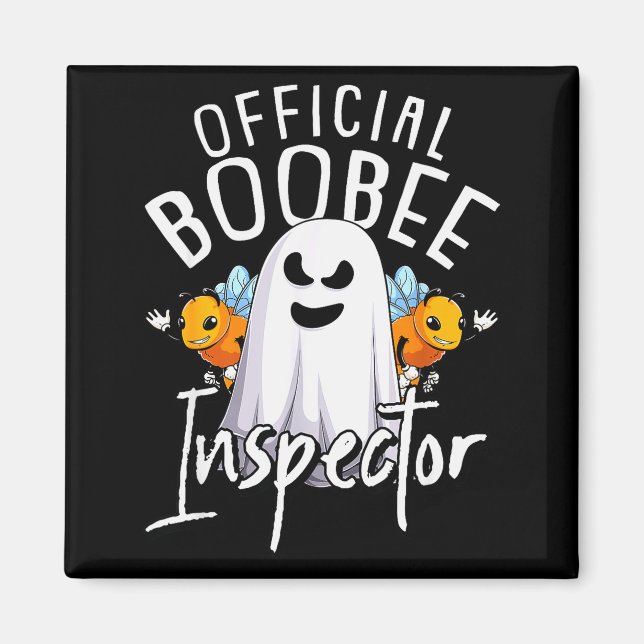Boo-bee Inspector Lazy Diy Halloween Costume Funny Magnet (Front)