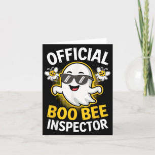 Boo Bee Inspector Shirt Men Women Halloween Costum Card
