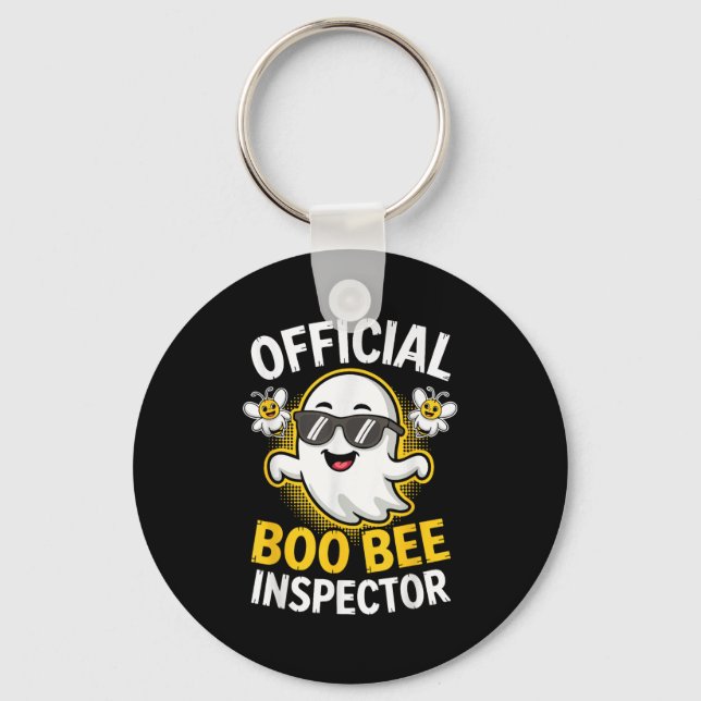 Boo Bee Inspector Shirt Men Women Halloween Costum Key Ring (Front)
