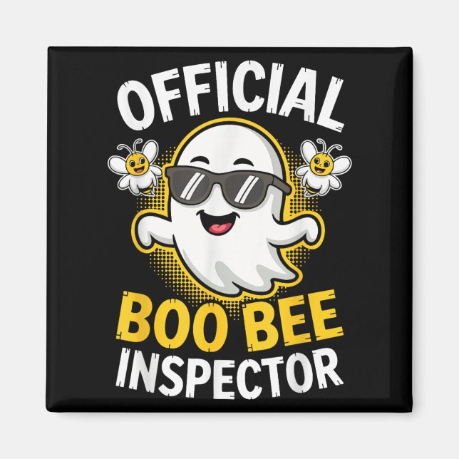 Boo Bee Inspector Shirt Men Women Halloween Costum Magnet (Front)
