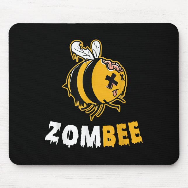 Boo Bee Zombee Zombie Funny Beekeper Halloween Cos Mouse Mat (Front)