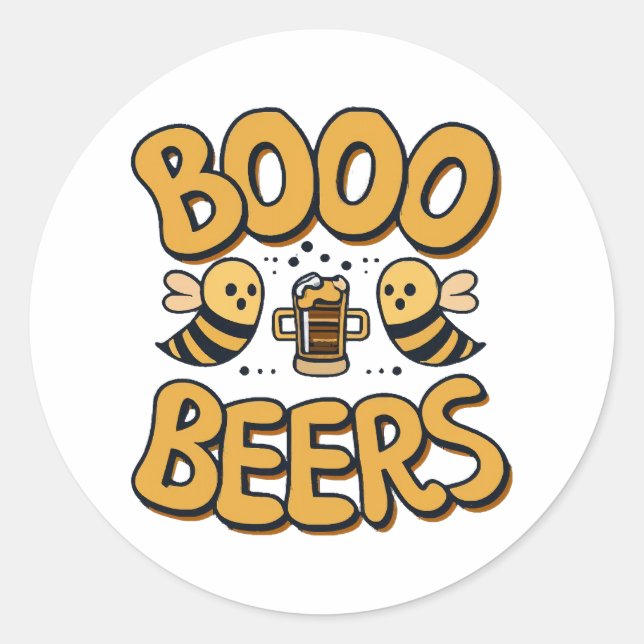 Boo Bees Classic Round Sticker (Front)