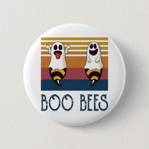 Boo Bees Couple Ghost Halloween shirt 6 Cm Round Badge