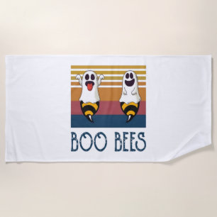 Boo Bees Couple Ghost Halloween shirt Beach Towel