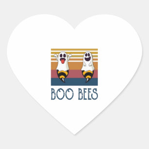 Boo Bees Couple Ghost Halloween shirt Heart Sticker