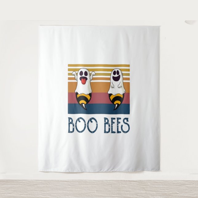 Boo Bees Couple Ghost Halloween shirt Tapestry (Front)