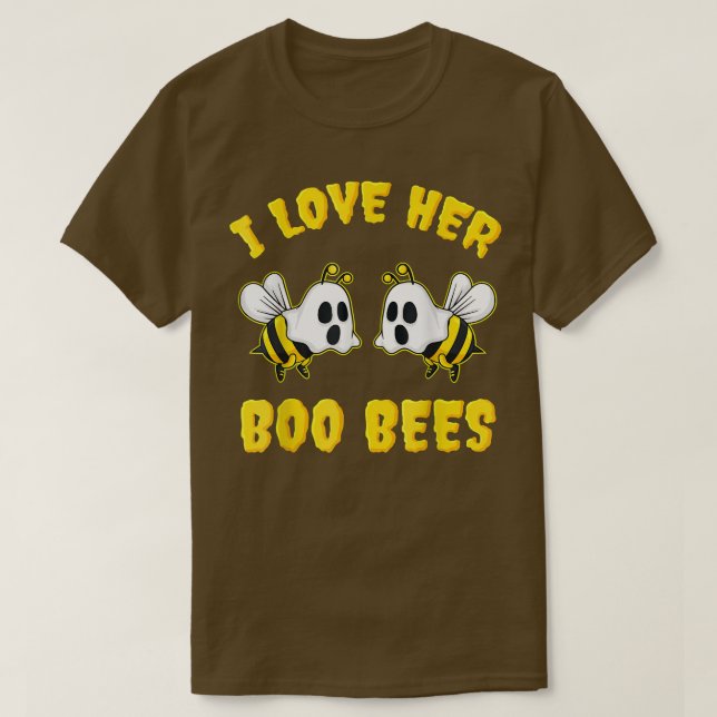 Boo Bees Couples Halloween Costume Funny Bees Tee  (Design Front)
