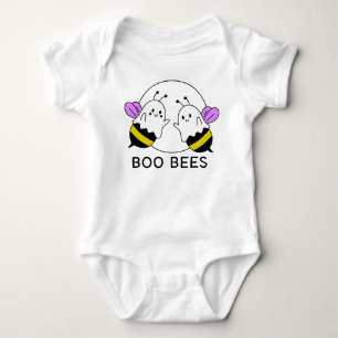 Boo Bees Cute Ghost Bee Pun Halloween Baby Bodysuit