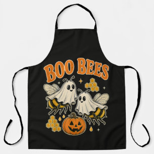 Boo Bees Funny Ghost Bee Pun Cute Halloween Apron
