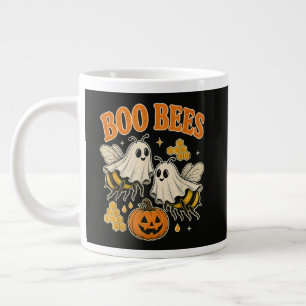 Boo Bees Funny Ghost Bee Pun Cute Halloween Large Coffee Mug