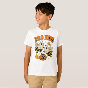 Boo Bees Funny Ghost Bee Pun Cute Halloween T-Shirt