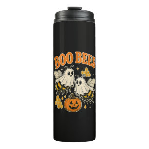 Boo Bees Funny Ghost Bee Pun Cute Halloween Thermal Tumbler