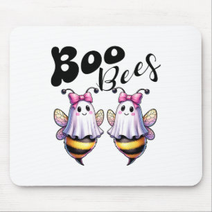 Boo Bees Ghost Bee Halloween Costume Women Funny Mouse Mat