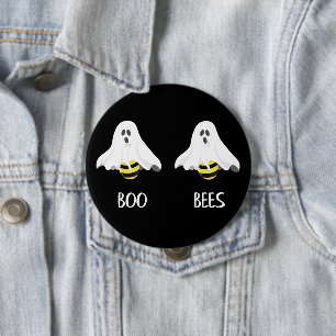 Boo Bees Ghost Humour Halloween 10 Cm Round Badge