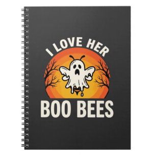 Boo Bees Halloween Ghost Bee Funny Design_1 Notebook