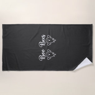 Boo Bees Halloween Ghost Design Beach Towel