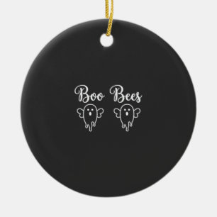 Boo Bees Halloween Ghost Design Ceramic Tree Decoration