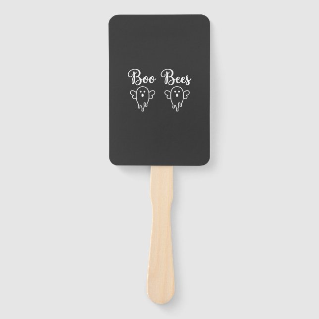 Boo Bees Halloween Ghost Design Hand Fan (Front)