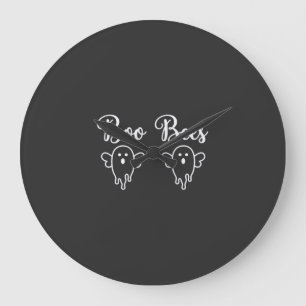 Boo Bees Halloween Ghost Design Large Clock