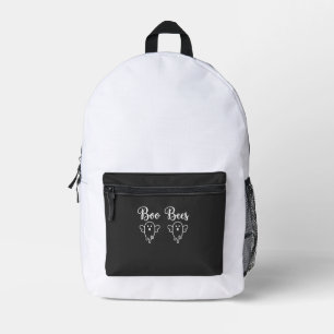 Boo Bees Halloween Ghost Design Printed Backpack