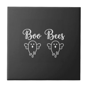 Boo Bees Halloween Ghost Design Tile