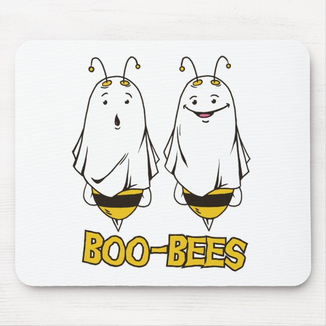 Boo Bees Halloween - Halloween Funny Ghosts Bees Mouse Mat (Front)