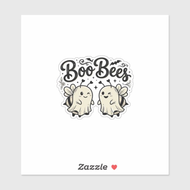 Boo Bees Vintage Halloween Ghost Bee Design_1 (Sheet)
