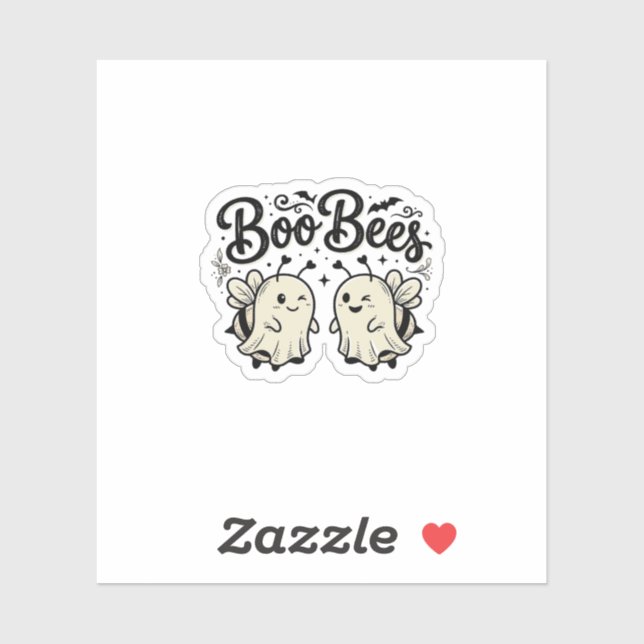 Boo Bees Vintage Halloween Ghost Bee Design_1 (Sheet)