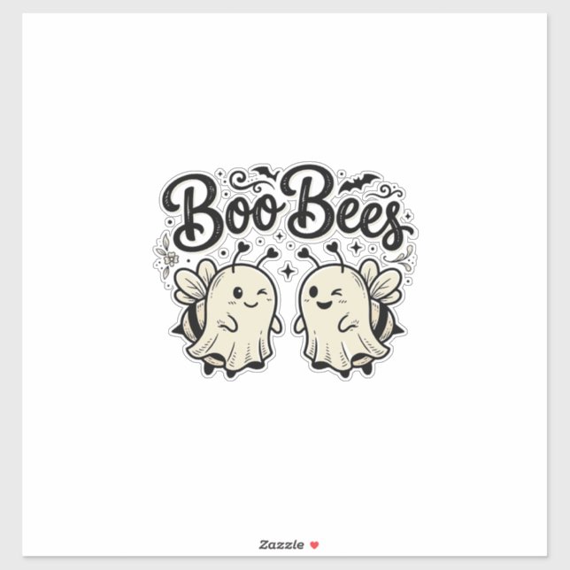 Boo Bees Vintage Halloween Ghost Bee Design_1 (Sheet)