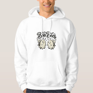 Boo Bees Vintage Halloween Ghost Bee Design_1 Hoodie