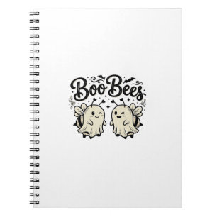 Boo Bees Vintage Halloween Ghost Bee Design_1 Notebook