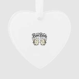 Boo Bees Vintage Halloween Ghost Bee Design_1 Ornament