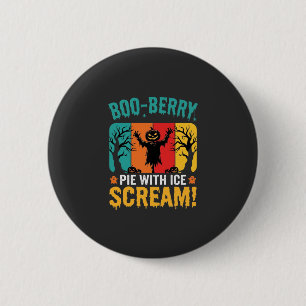 Boo-Berry Pie Halloween Ice Scream Design 6 Cm Round Badge