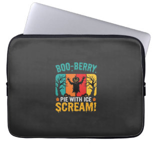 Boo-Berry Pie Halloween Ice Scream Design Laptop Sleeve