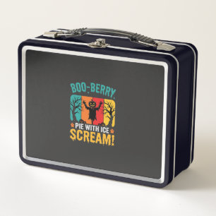 Boo-Berry Pie Halloween Ice Scream Design Metal Lunch Box