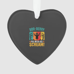 Boo-Berry Pie Halloween Ice Scream Design Ornament