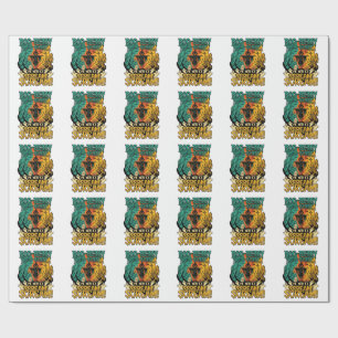 Boo Berry Pie Ice Scream Pumpkin Scarecrow Hallowe Wrapping Paper